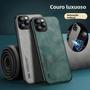 Imagem de Capa de Couro Luxuosa para iPhone com Suporte - Compatível com Diversos Modelos