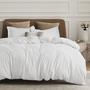Imagem de Capa de Edredom Bedsure Queen Size - Branca com 2 Fronhas