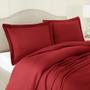 Imagem de Capa de Edredom KING 400 Fios Luxo Duvet e 2 Fronhas Cor: Vermelho