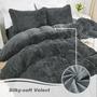 Imagem de Capa de Edredom Queen Size Annadaif Plush - Pelúcia Cinza Faux Fur Velvet