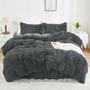 Imagem de Capa de Edredom Queen Size Annadaif Plush - Pelúcia Cinza Faux Fur Velvet