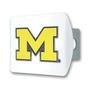 Imagem de Capa de engate FANMATS University of Michigan com logotipo 3D - branca