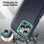 Imagem de Capa de Metal Resistente a Choques para iPhone 13/14/15/11/12/6/7/8 - Proteção Pesada