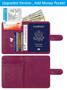 Imagem de Capa de Passaporte em Couro Roxo com Bloqueio RFID
