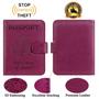 Imagem de Capa de Passaporte em Couro Roxo com Bloqueio RFID