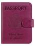 Imagem de Capa de Passaporte em Couro Roxo com Bloqueio RFID