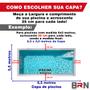 Imagem de Capa De Piscina Lona Resistente Para Proteção 6,5x3,5m + Kit Instalação