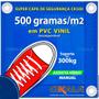 Imagem de Capa de Segurança para Piscina 4.5x3 Metros CK500 Micras c/ Ilhós de PVC + Pinos em Alumínio + Buchas Brancas  + Dreno + Corda