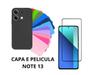 Imagem de Capa De Silicone Aveludado Colorida E Pelicula Vidro Compativel  Note 13 5G Proteção Celular Capinha Case