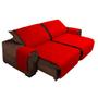 Imagem de Capa De Sofá 1,80M Retratil Reclinavel Vermelho Com Bolso 2L