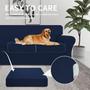 Imagem de Capa de Sofá Elástica Easy-Going 3 Peças - para Loveseat (Azul Marinho)