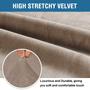 Imagem de Capa de Sofá H.VERSAILTEX Stretch Velvet Taupe - Para Sofás Extra Largos