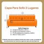 Imagem de Capa De Sofá Lisa Coladinha 2 E 3 Lugares  De Malha Gel Premium Super Resistente + 9 Fixadores Para Forro De Sofa