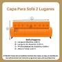 Imagem de Capa De Sofá Lisa Coladinha 2 E 3 Lugares  De Malha Gel Premium Super Resistente + 9 Fixadores Para Forro De Sofa