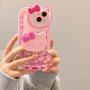 Imagem de Capa de Telefone Hello Kitty com Suporte para iPhone 16/15/14/13/12 - Estilo Y2K