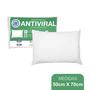 Imagem de Capa de Travesseiro 50x70cm com Zíper  Proteção Antiviral e Conforto Extra
