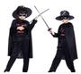 Imagem de Capa de Zorro Infantil Vampiro Bruxo Cosplay Fantasia