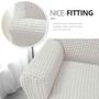 Imagem de Capa Elástica e Durável para Loveseat NICEEC - Cor Marfim