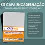 Imagem de Capa Encadernação A4 - Preta Couro + Cristal Line 100un