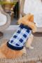 Imagem de Capa Fashion Xadrez Azul para cachorro e gato