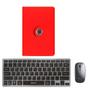 Imagem de Capa Giratoria Protetora Colorida + Teclado e Mouse Bluethooth Recarregável Compatível com Tablet A9 Plus X210 X216 11 polegadas