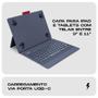 Imagem de Capa iPad e Tablet com Teclado, Universal telas entre 9 e 11 polegadas, Azul, Originais iPlace