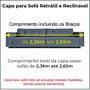 Imagem de Capa p/ Sofá Retrátil e Reclinável em Acquablock Impermeável - Veste Sofás de 2,36m até 2,65m