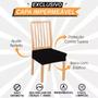 Imagem de Capa Para Assento Cadeira Preta Kit 6 Peças Impermeável