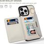 Imagem de Capa para celular Keallce Wallet Leather iPhone 16 Pro Bege