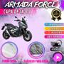 Imagem de Capa para Cobrir Moto HONDA X-ADV 100% Forrada Forro Total Armada Force 100% Impermeável Forro Total Protege Sol Chuva Poeira Lona Proteção Automotiva