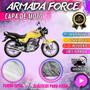 Imagem de Capa para Cobrir Moto SUZUKI YES 125 100% Forrada Forro Total Armada Force 100% Impermeável Forro Total Protege Sol Chuva Lona Proteção Automotiva