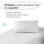 Imagem de Capa para Colchao Casal Impermeavel Box Protetor de Colchão Enxoval Branco Poliester 138xm X 188cm