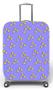 Imagem de Capa para mala de viagem M, medidas max C40x A59 x P27cm Estampa roxo com estrelas amarelas