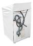 Imagem de Capa Para Máquina de Lavar Electrolux 11kg Funcional com Zíper e Painel Transparente Branca