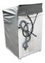 Imagem de Capa Para Máquina de Lavar Electrolux 17kg Funcional com Zíper e Painel Transparente Cinza