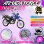 Imagem de Capa para Moto YAMAHA CROSSER 150 100% Forrada Forro Total Armada Force 100% Impermeável Forro Total Protege Sol Chuva Poeira Lona Proteção Automotiva