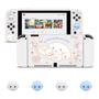 Imagem de Capa para Nintendo Switch com Design de Cachorro de Orelhas Grandes - Compatível com OLED e NS - 4 Capas para Joystick