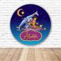 Imagem de Capa para Painel Redondo Aladdin Tecido Sublimado Veste Fácil 1,50mx1,50m Festa Aniversário