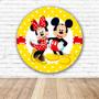 Imagem de Capa para Painel Redondo Minnie e Mickey Tecido Sublimado 1,50m x 1,50m 