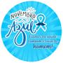 Imagem de Capa para Painel Redondo Novembro Azul Tecido Sublimado Veste Fácil 1,50mx1,50m Festa Aniversário