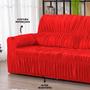 Imagem de Capa para Sofa Retratil 4 Lugares Malha Gel 21 Elasticos Vermelho