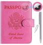 Imagem de Capa porta-passaporte Airtag, carteira, capa de couro com bloqueio de RFID, itens essenciais de viagem, acessórios de bagagem, itens essenciais para viagens (118 Pink)