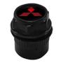 Imagem de Capa preta p/ válvula c/ emblema mitsubishi preto c/ vermelho 