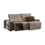 Imagem de Capa Protetor Sofa Retratil Reclinavel 1,80m 02 Modulos Shield 400 Fios Dupla Face Bolso Lateral