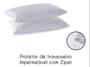 Imagem de Capa Protetora de Colchão Casal Queen mais 2  Porta Travesseiro Impermeável + Saia Box Branco