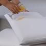 Imagem de Capa Protetora Impermeável Para Travesseiro 1 Peça 70cm x 50cm 180 Fios 100% Algodão Com Zíper Branco