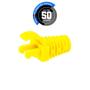Imagem de Capa Protetora Para Cabo De Rede Rj45 - Amarelo - Kit Com 50