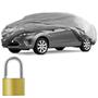 Imagem de Capa Protetora para Cobrir Carro Impermeável Forrada Proteção UV Tamanho G com Cadeado + Cabo de Aço