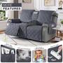Imagem de Capa Reclinável Loveseat TAOCOCO 2 Lugares - Cinza Escuro