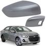 Imagem de Capa Retrovisor Onix Plus 2020 2021 2022 2023 2024 2025 Prata Shark Com Furo Sensor Lado Direito Original